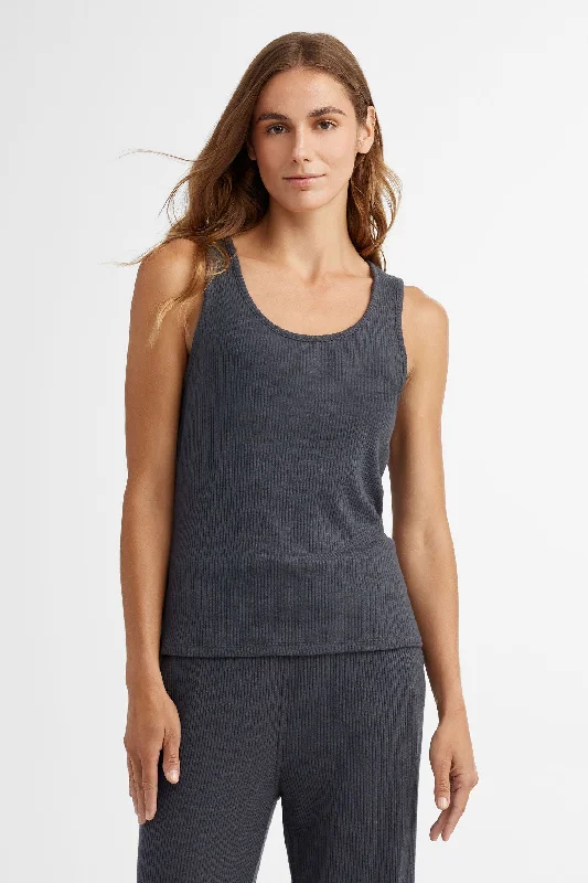 Camisole pyjama côtelée - Femme