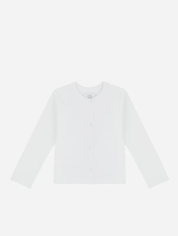 Organic Cotton Cardigan | White