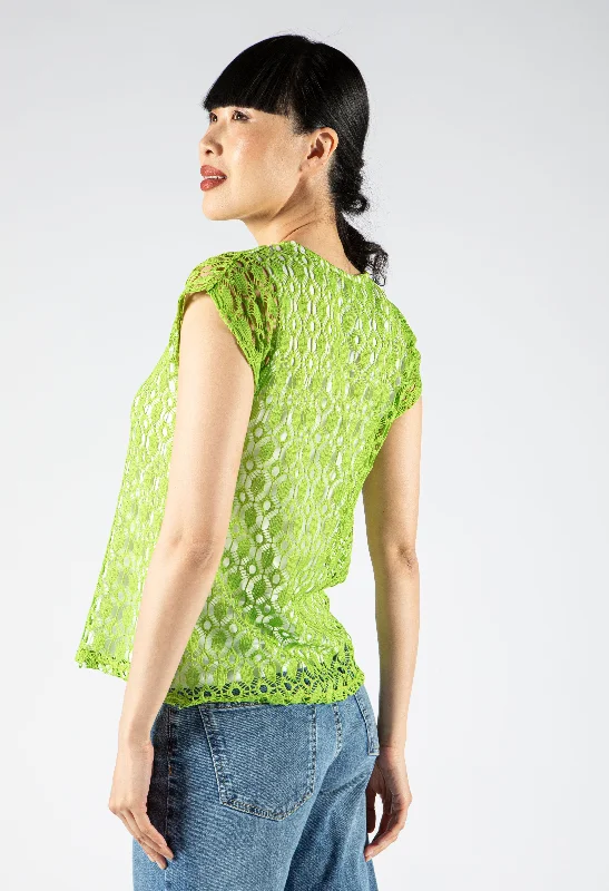 Crochet Layered V Neckline Top