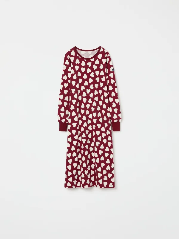 Heart Print Adult Nightdress