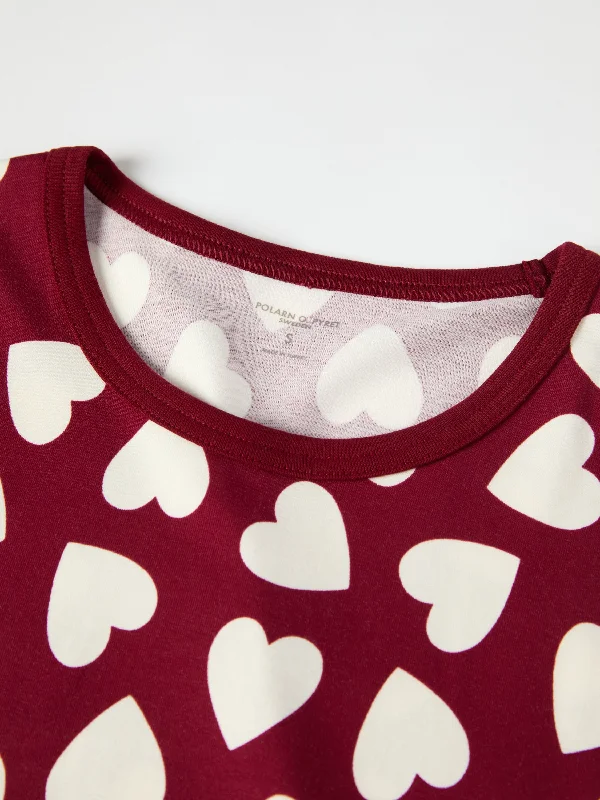 Heart Print Adult  Pyjamas