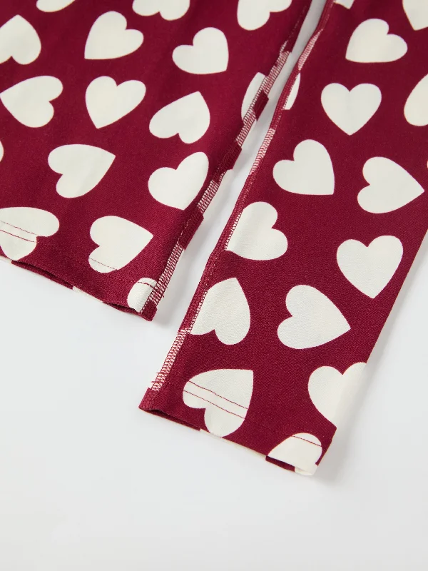 Heart Print Adult  Pyjamas