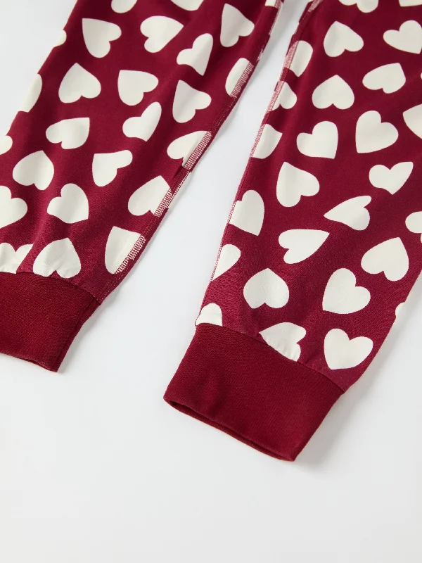 Heart Print Adult  Pyjamas