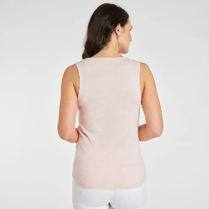 Ladies Essential Crew Vest Light Pink