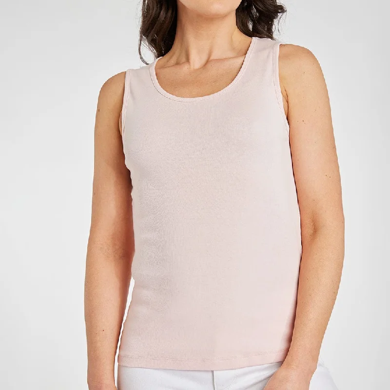 Ladies Essential Crew Vest Light Pink