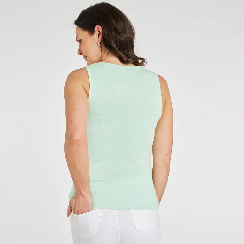 Ladies Essential Crew Vest Mint