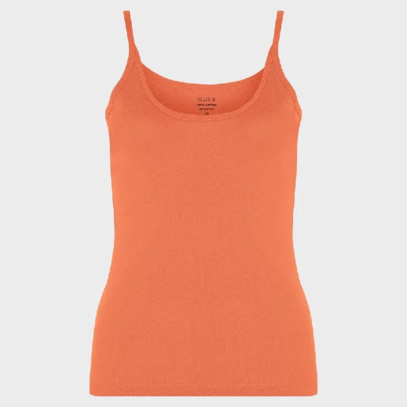 Ladies Essential Spaghetti Vest Coral