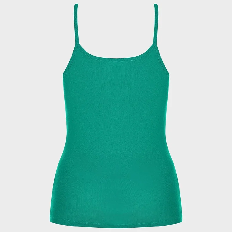 Ladies Essential Spaghetti Vest Emerald