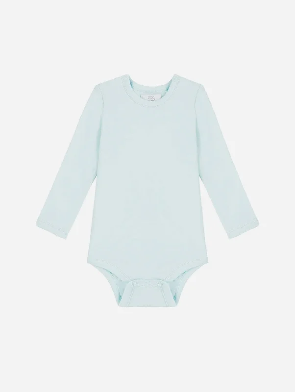 Organic Cotton Long Sleeved Bodysuit | Sky Blue