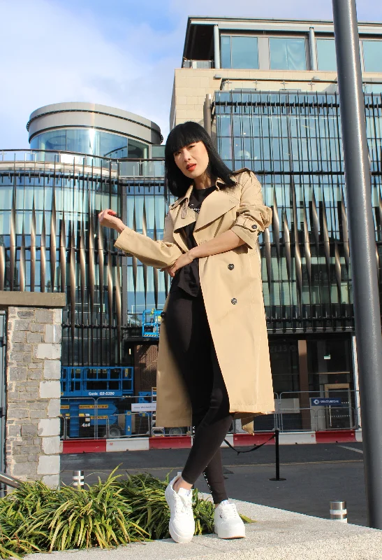 Longline Belted Trench Coat