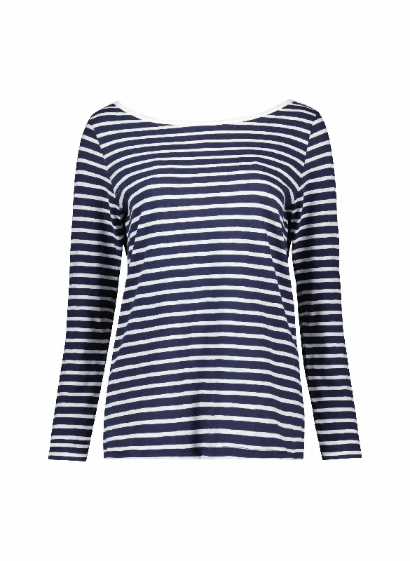 Norma Organic Cotton Top | Indigo & White