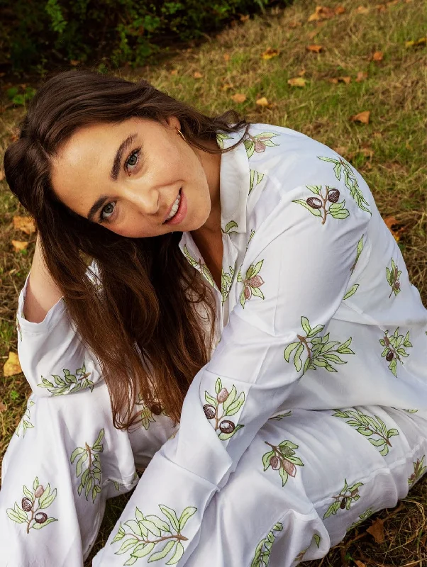 Olive Grove Edition Bamboo Vegan Silk Pyjama Set | Long