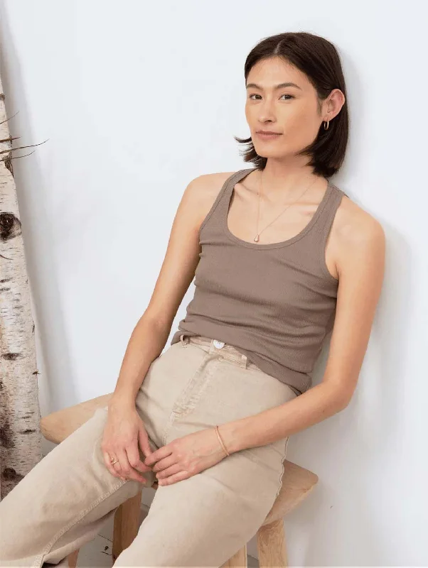 Organic Cotton Scoop Neck Tank Top | Multiple Colours