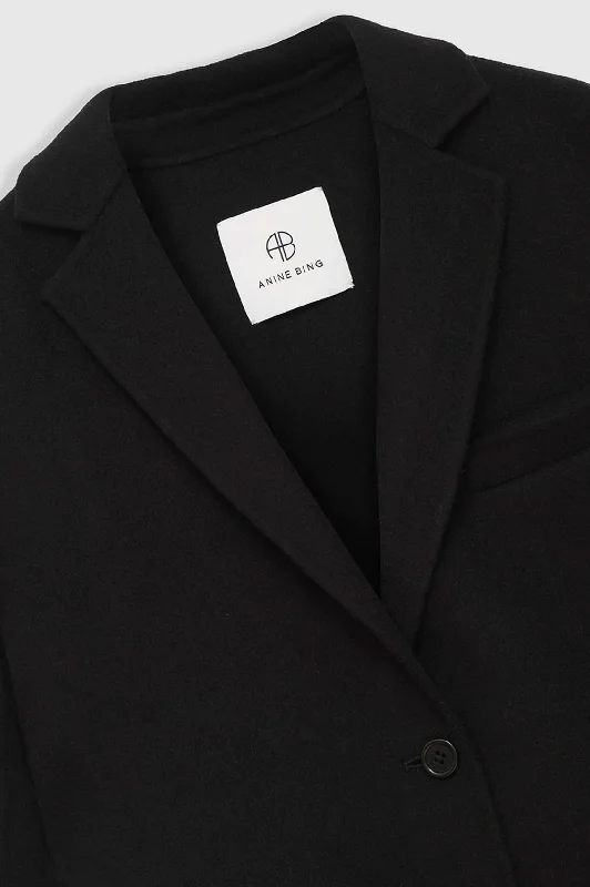 Quinn Blazer in Black Cashmere Blend