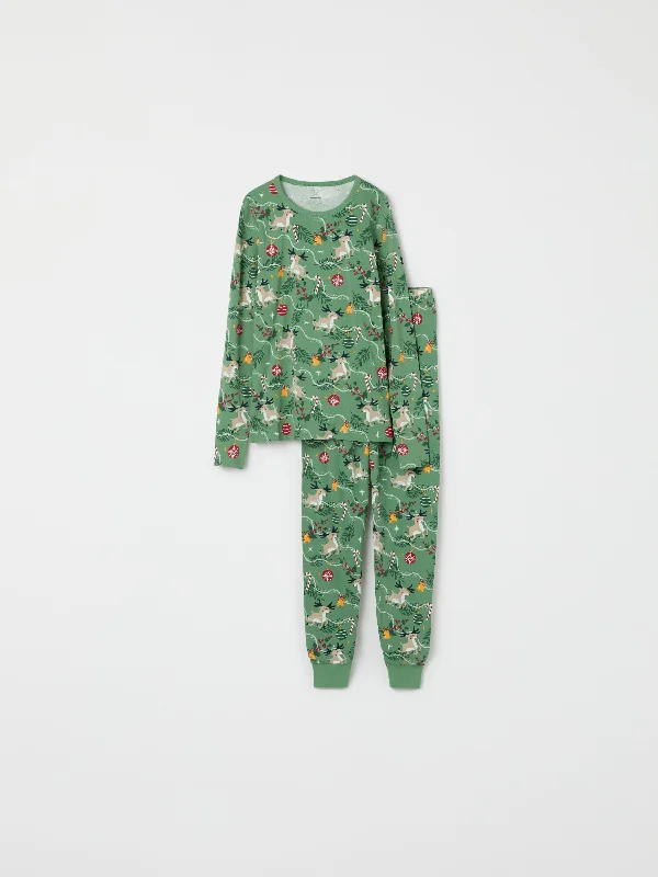 Reindeer Print Adult Pyjamas