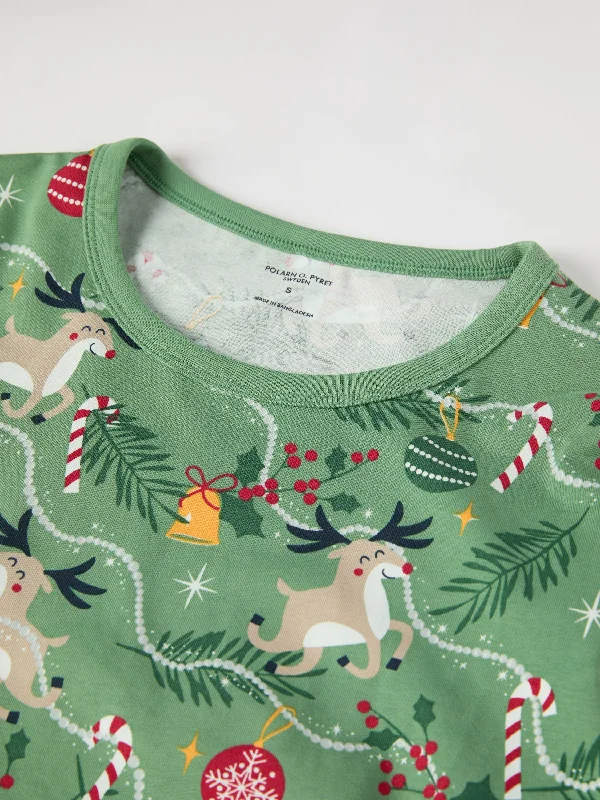 Reindeer Print Adult Pyjamas