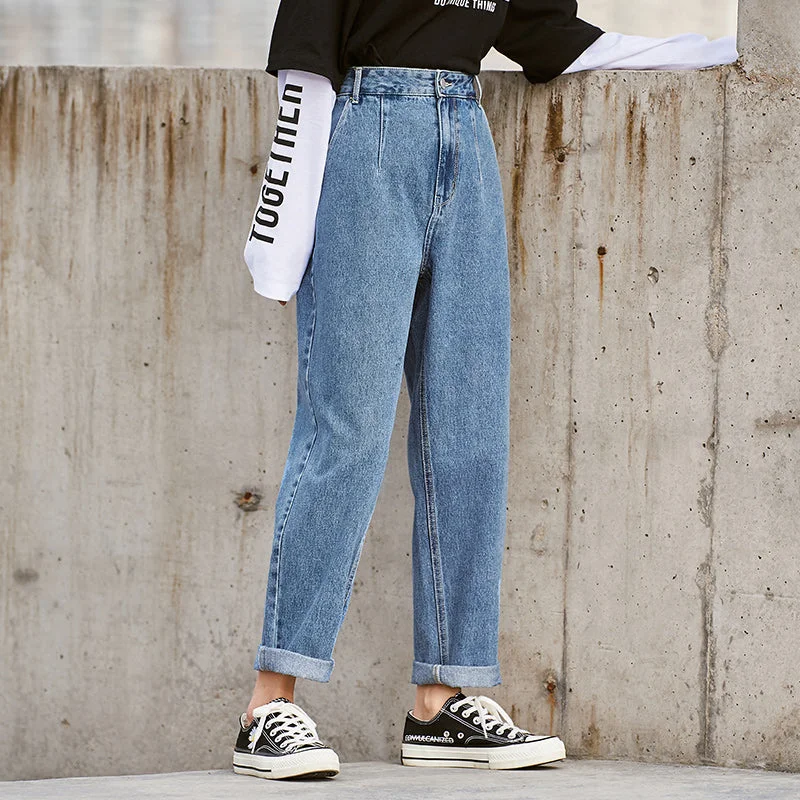 Amy Fashion - Loose Tapered Thin Retro Pants