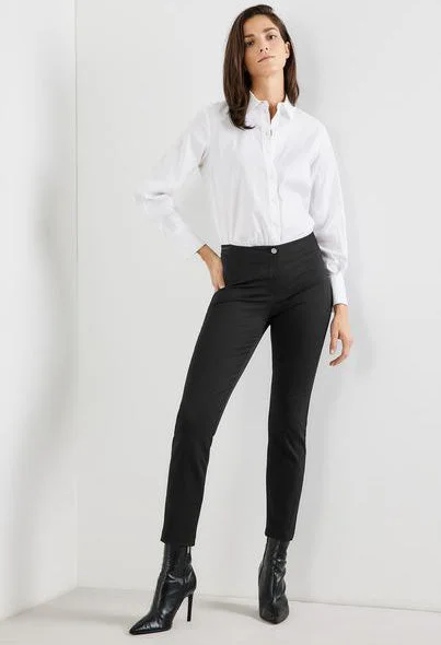 Slim Fit Cropped Trousers