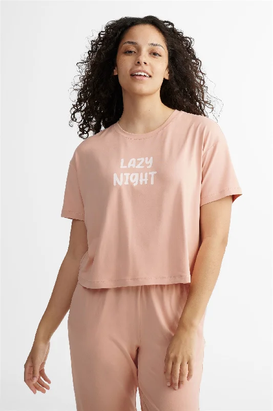 T-shirt pyjama en Moss - Femme