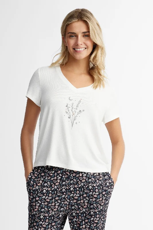 T-shirt pyjama imprimé - Femme