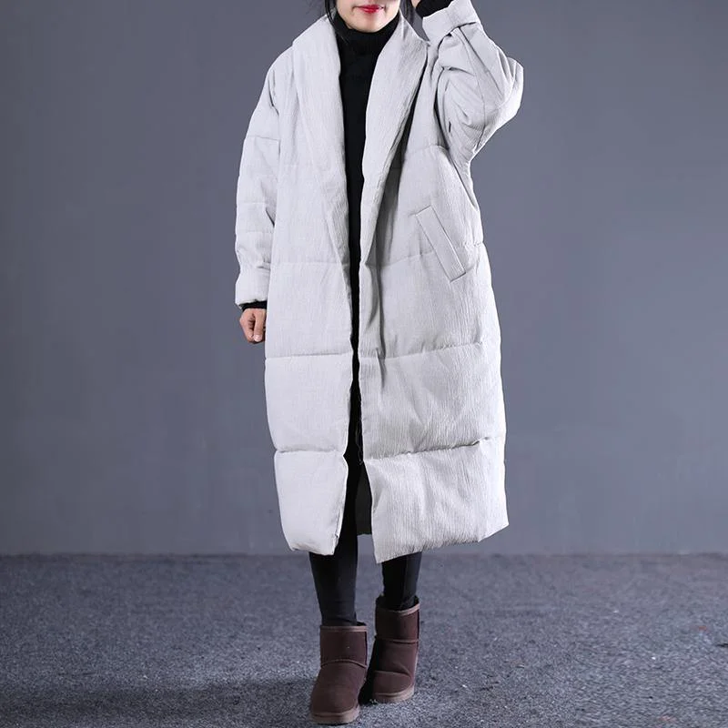 Winter Fashion Plus Size Turn-down Down Collar Cotton Overcoat