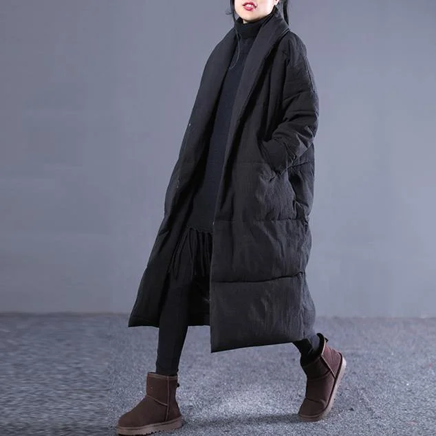 Winter Fashion Plus Size Turn-down Down Collar Cotton Overcoat