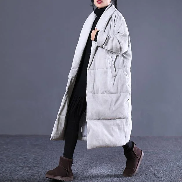 Winter Fashion Plus Size Turn-down Down Collar Cotton Overcoat