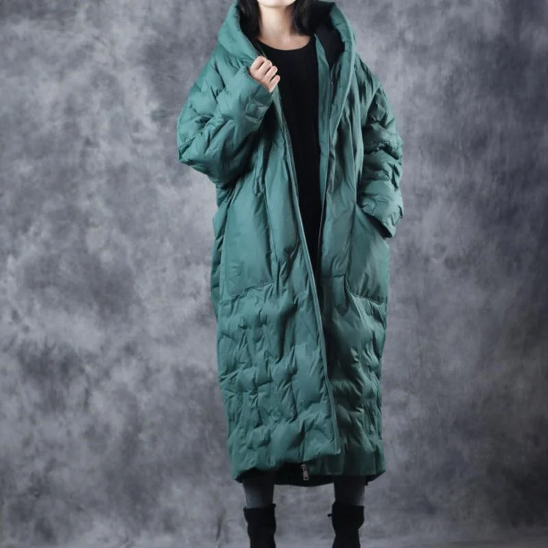 women green winter parka trendy plus size warm winter down coats hooded quilted coat women zippered pockets winter cotton outwear