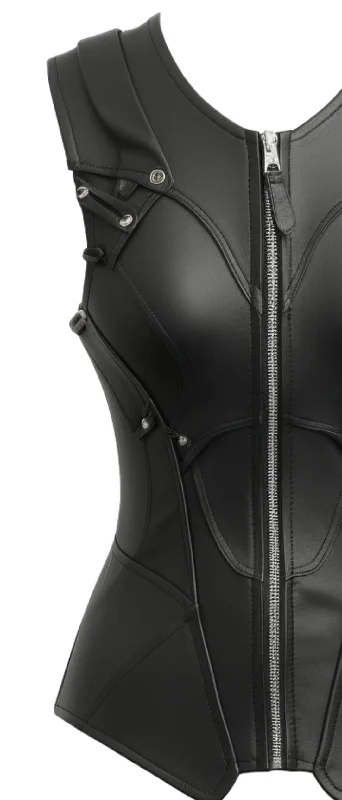 Women Kendler black Leather Vest