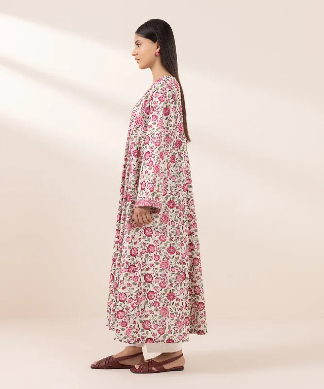 Embroidered Lawn Flared Shirt