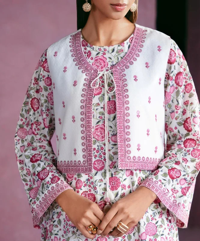 Embroidered Lawn Front-open Jacket