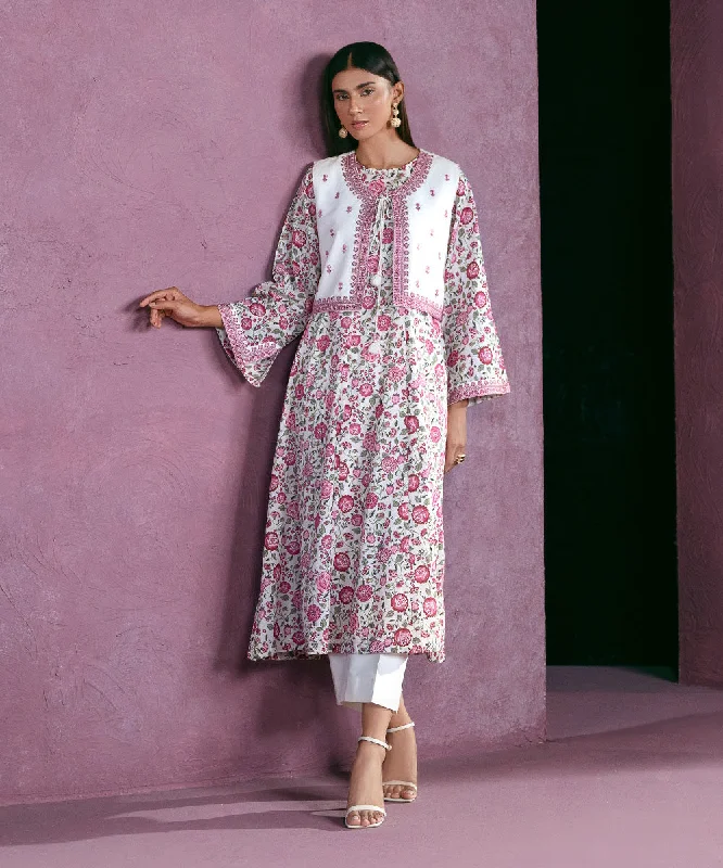 Embroidered Lawn Front-open Jacket