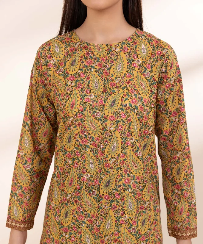 Printed Lawn Flared Shirt