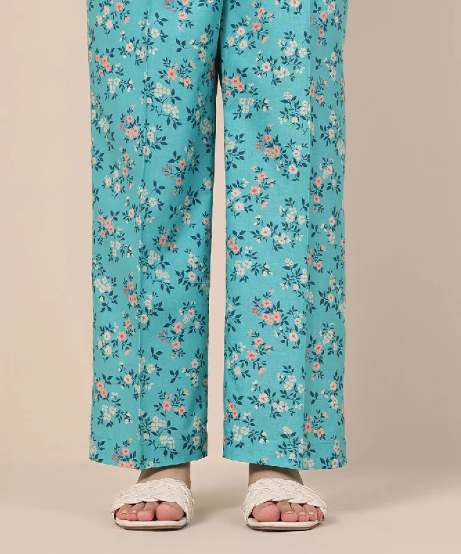 Printed Cambric Straight Pants