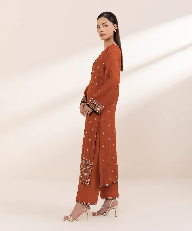 Embroidered Linen Jacquard Shirt