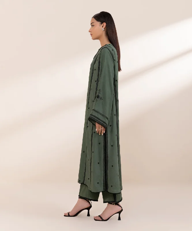 Embroidered Linen Jacquard Shirt