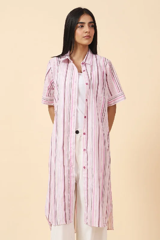 LONG BUTTON DOWN DRESS