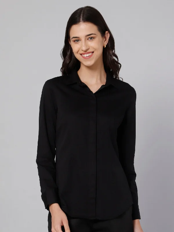 Cantabil Women Black Shirt