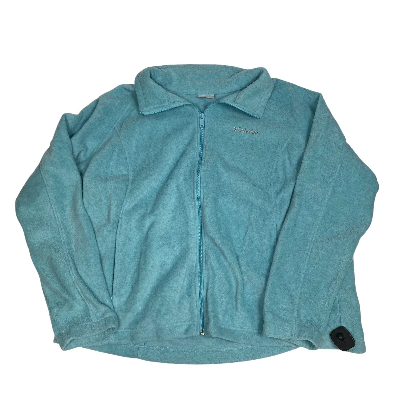 Athletic Jacket By Columbia In Teal, Size: 3x