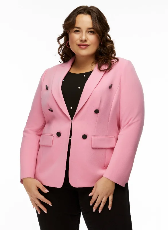 Contrast Button Detail Blazer