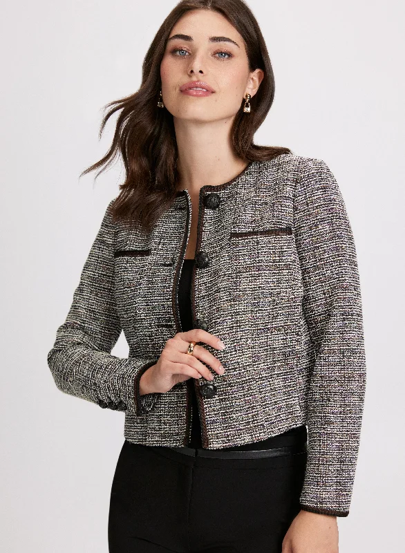 Cropped Bouclé Jacket