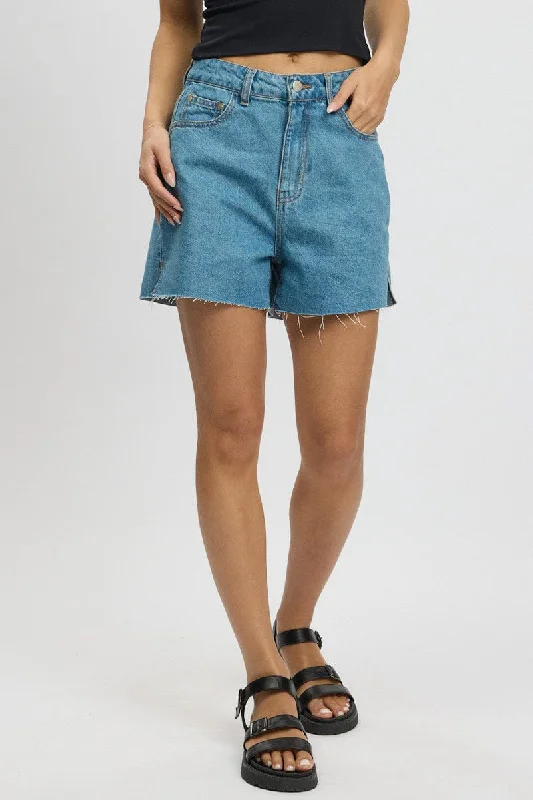 Denim Relaxed Short Longline