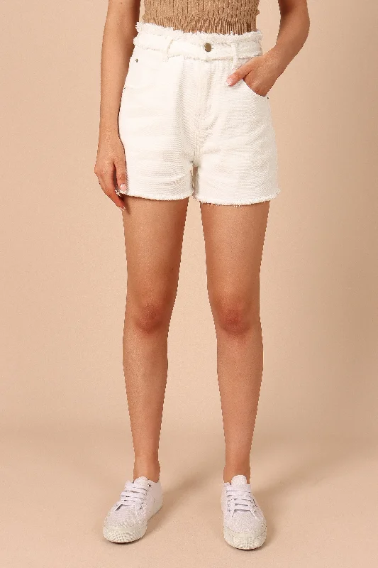 Mary Denim Shorts - White