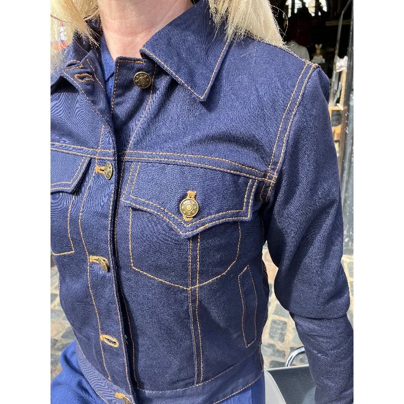 Modfather Clothing - Women's Twill Navy - Trucker Jacket