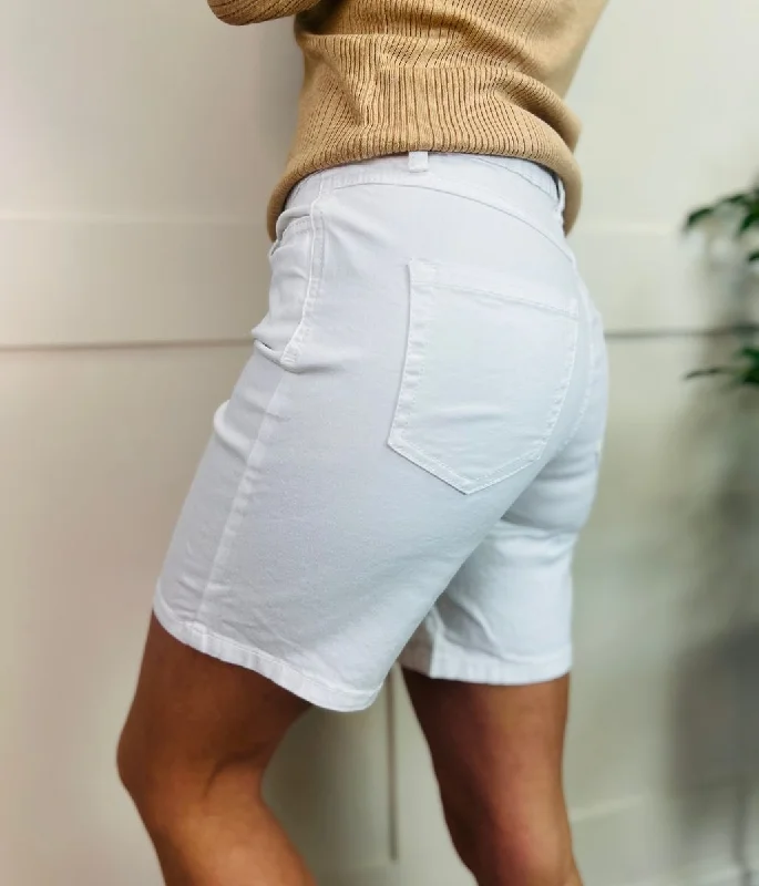 White Cotton Rich Shorts