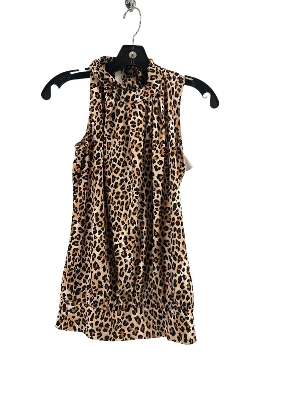 Flutter-Sleeve DressAnimal Print Blouse Sleeveless Perseption Concept, Size S