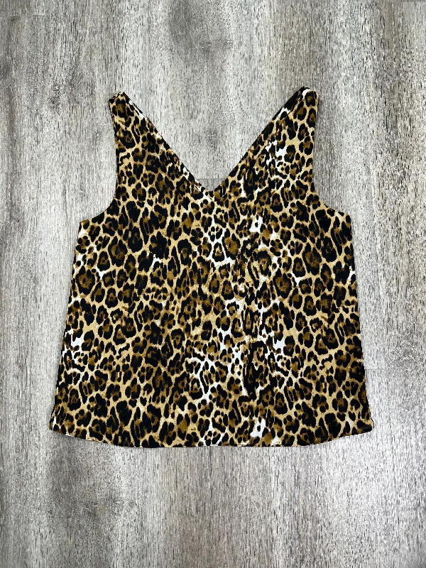 Ribbon DressAnimal Print Blouse Sleeveless Wayf, Size Xs