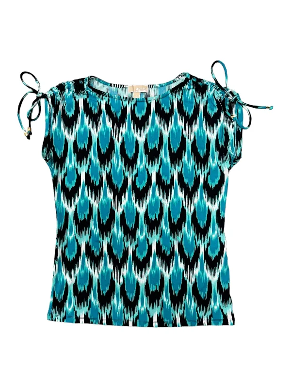 Trumpet DressAqua Blouse Sleeveless Michael By Michael Kors, Size M