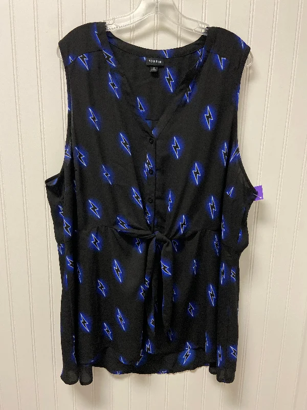 women's limited-edition dressesBlack & Blue Blouse Sleeveless Torrid, Size 3x