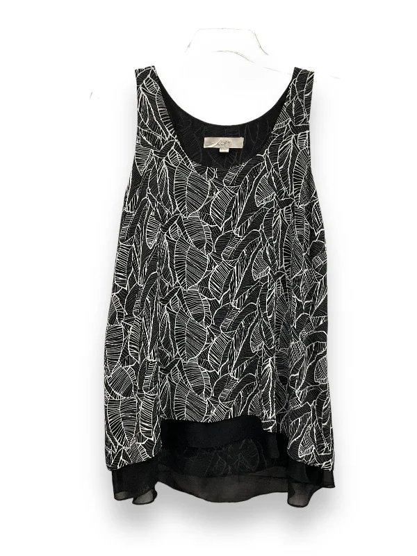 Backless DressBlack & White Blouse Sleeveless Loft, Size S